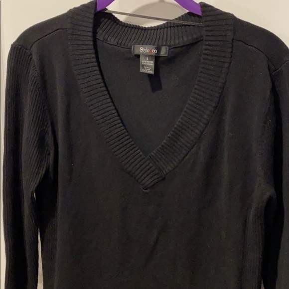 Sexy V Neck Tunic Sweater EUC - Picture 4 of 16